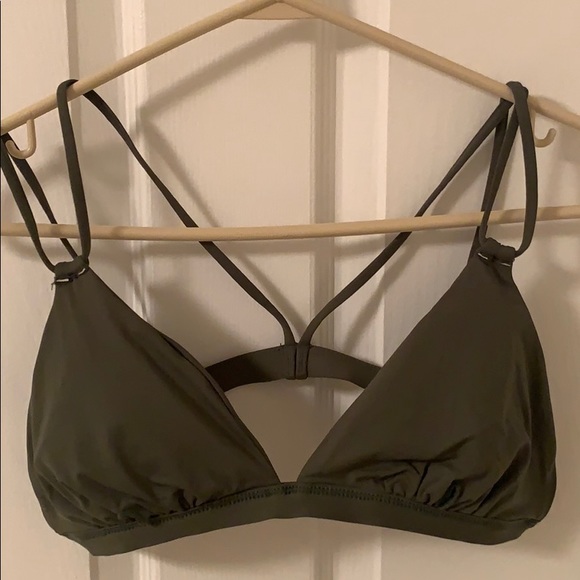 Army green triangle bikini top - Picture 1 of 1